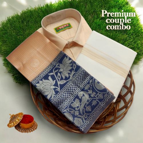 SS Kalashala Gold-Blue Kupera Silk Saree & P