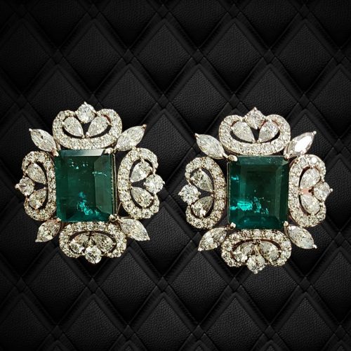 Royal Emerald Crystal Stud Earring