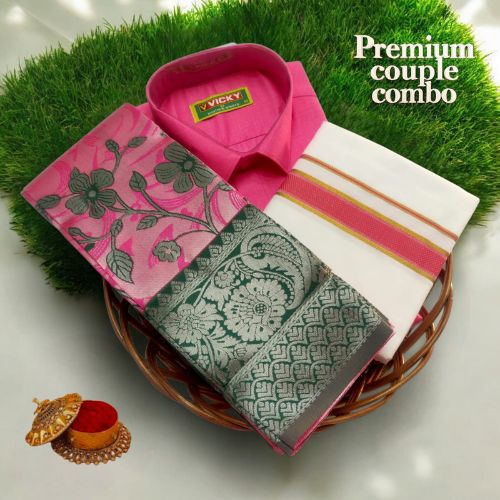 SS Kalashala Pink & Dark Green Kupera Silk S