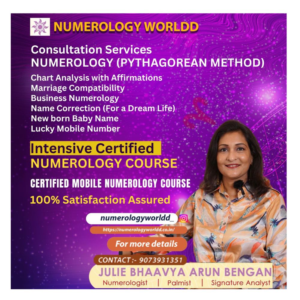 Name Correction through Numerology by Julie Bhaavya Arun Bengan – Transform Your Destiny