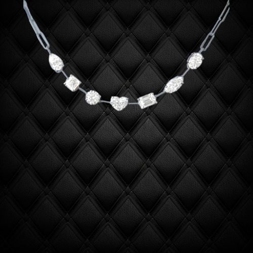 Shaped Sparkles On String Necklace