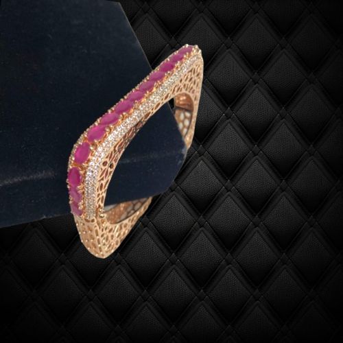 Ruby square statement bracelet