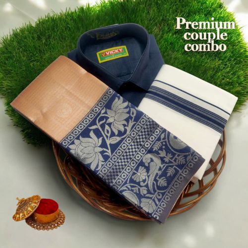 SS Kalashala Navy Blue Kupera Silk Saree & S