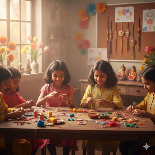 Rakhi making workshop by Saksham HOBBY CLASS