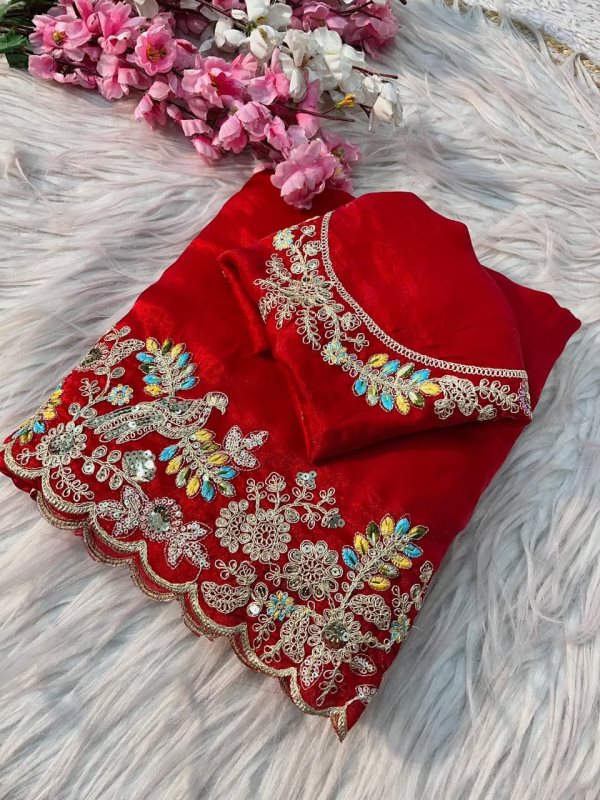 Pure Tussar Silk Saree with Rich Contrast Em